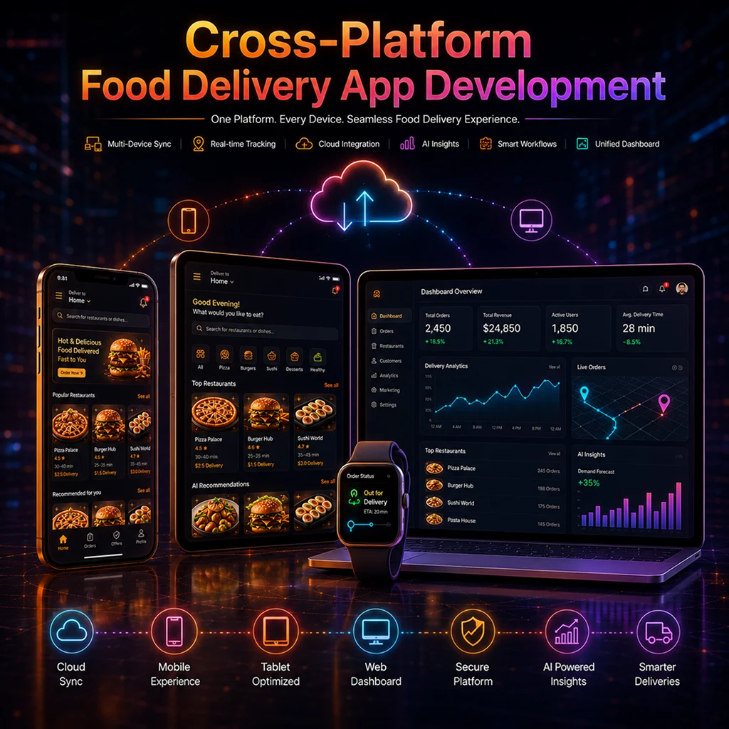 Cross-platform food delivery app development services